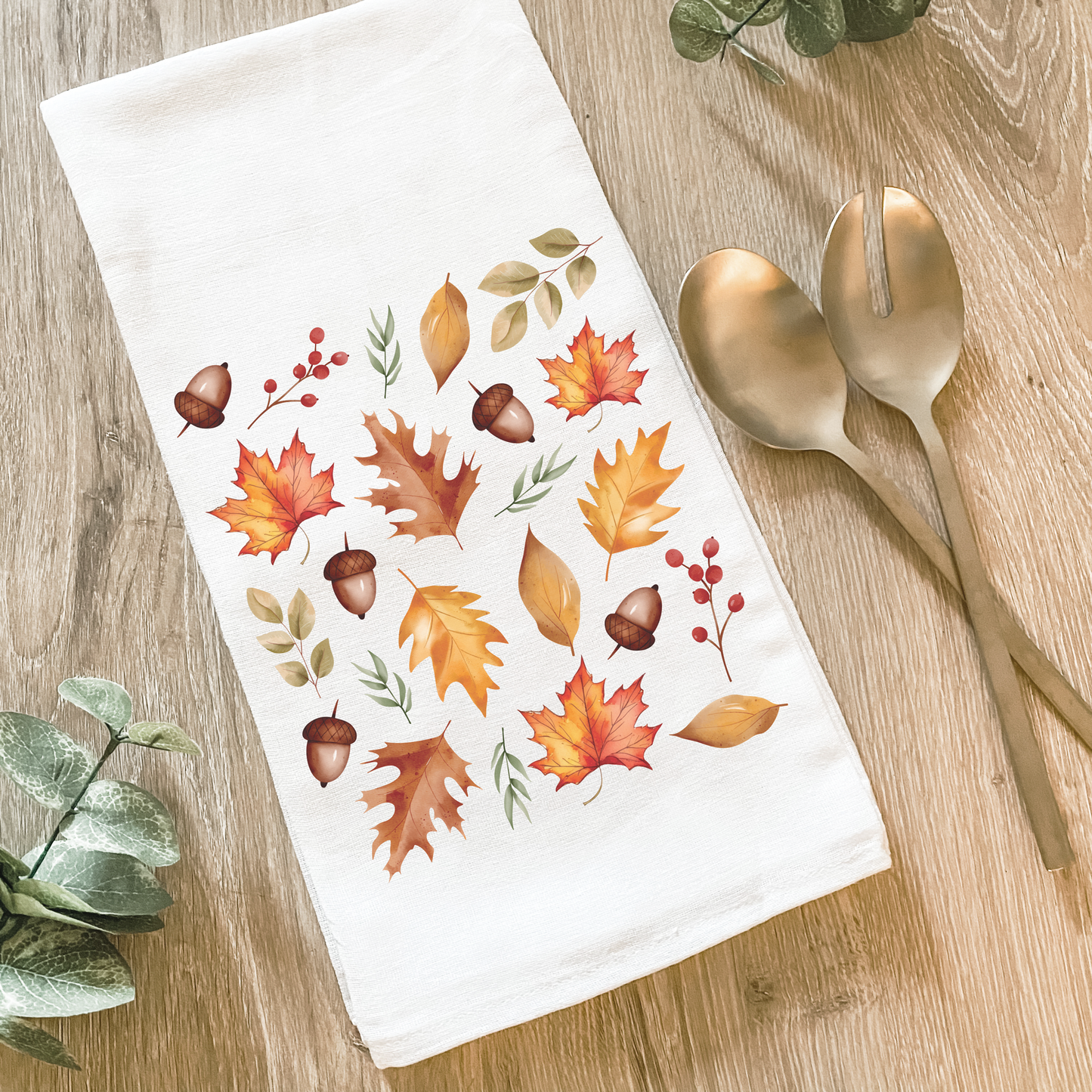 Autumn Leaves - Cotton Tea Towel
