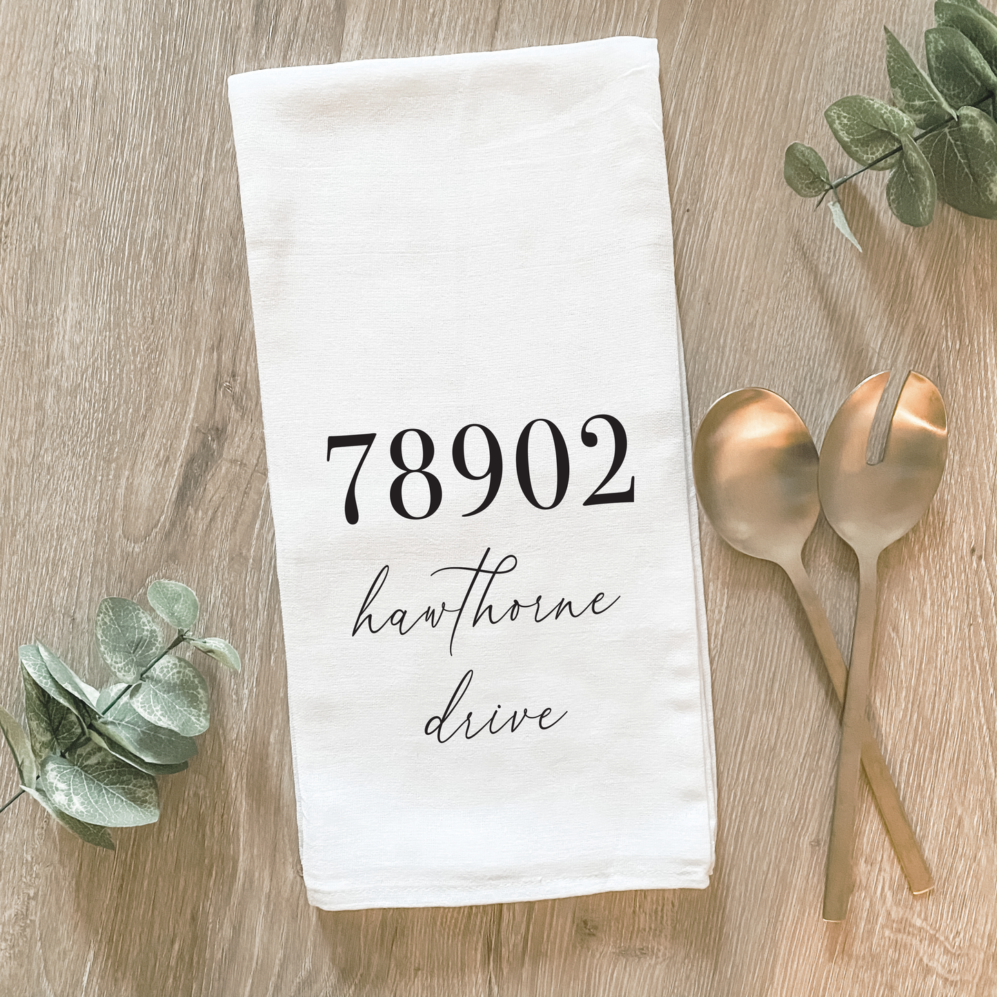 Custom Address - Cotton Tea Towel