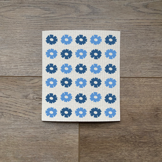 Blue Flowers - Swedish Dish Cloth