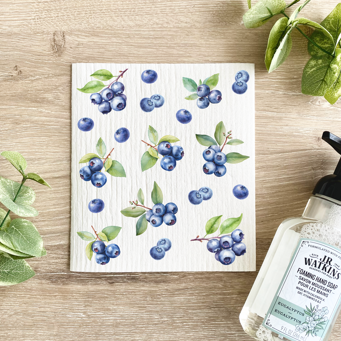 Blueberry Pattern - Swedish Dishcloth