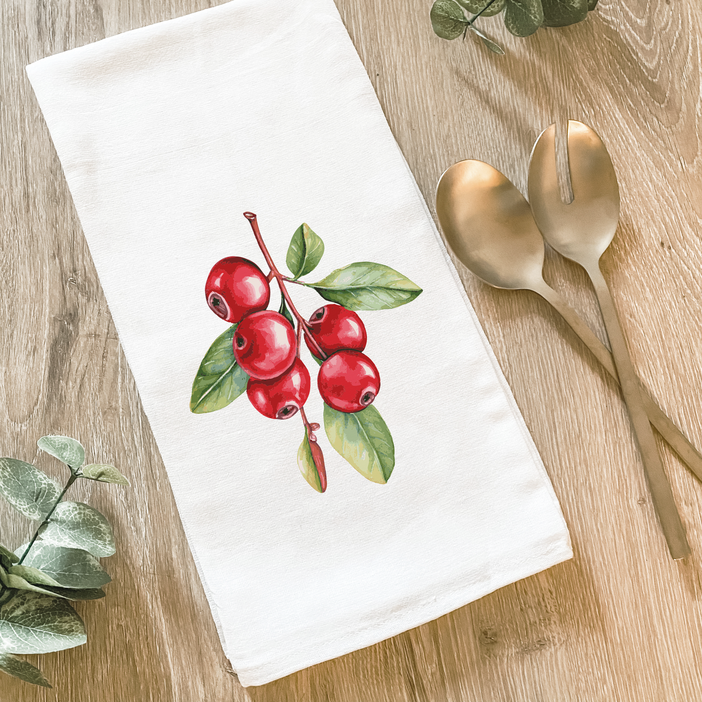 Cranberry Bunch - Cotton Tea Towel