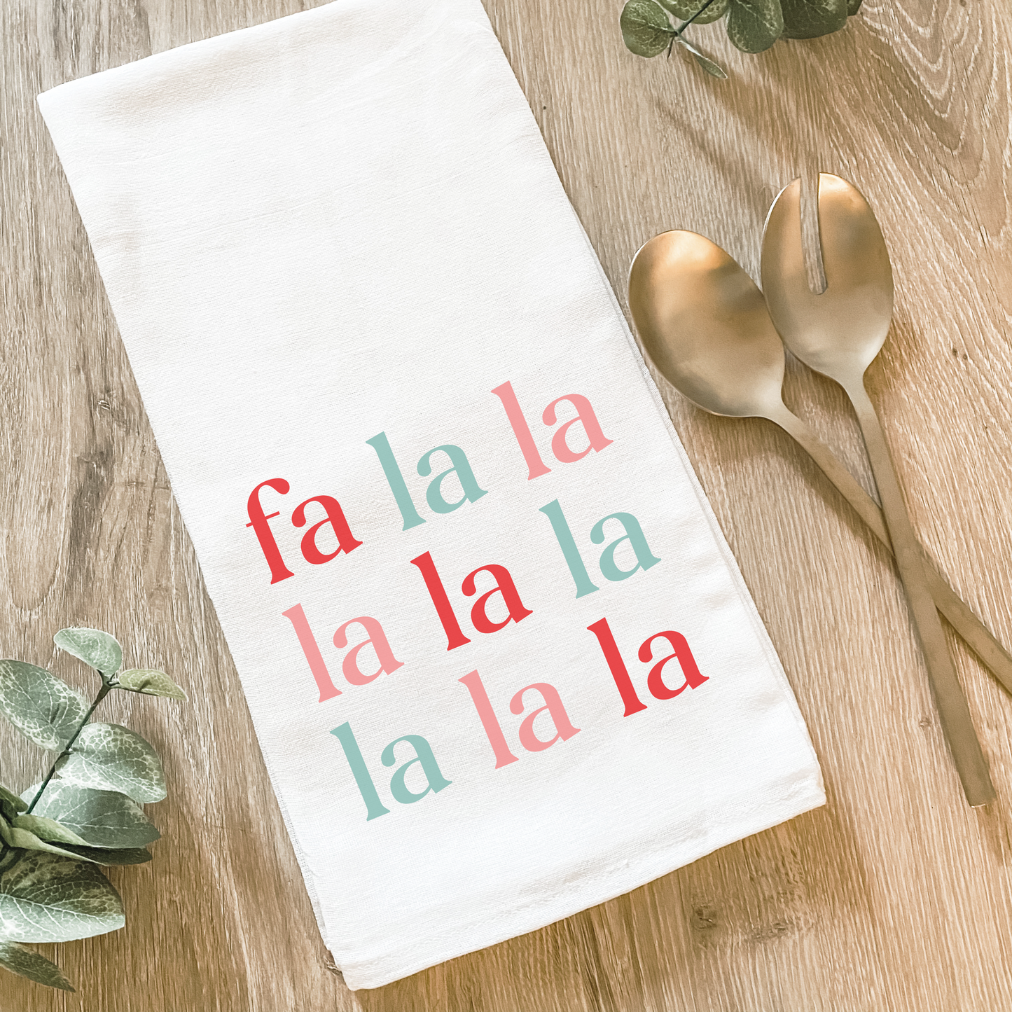 Christmas Fa La La La - Cotton Tea Towel