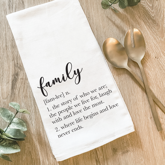 Family Definition - Cotton Tea Towel