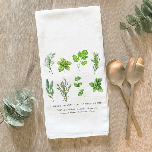 Garden Herbs - Cotton Tea Towel