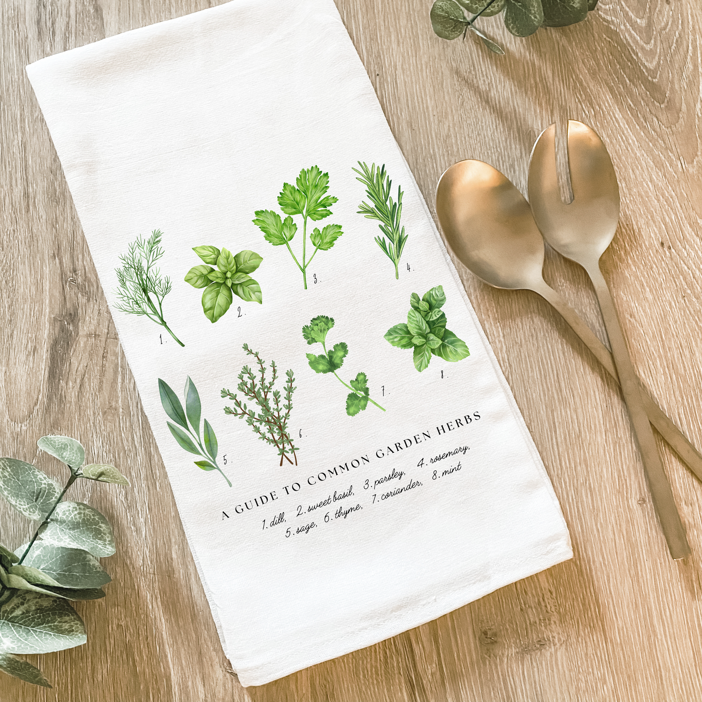 Garden Herbs - Cotton Tea Towel