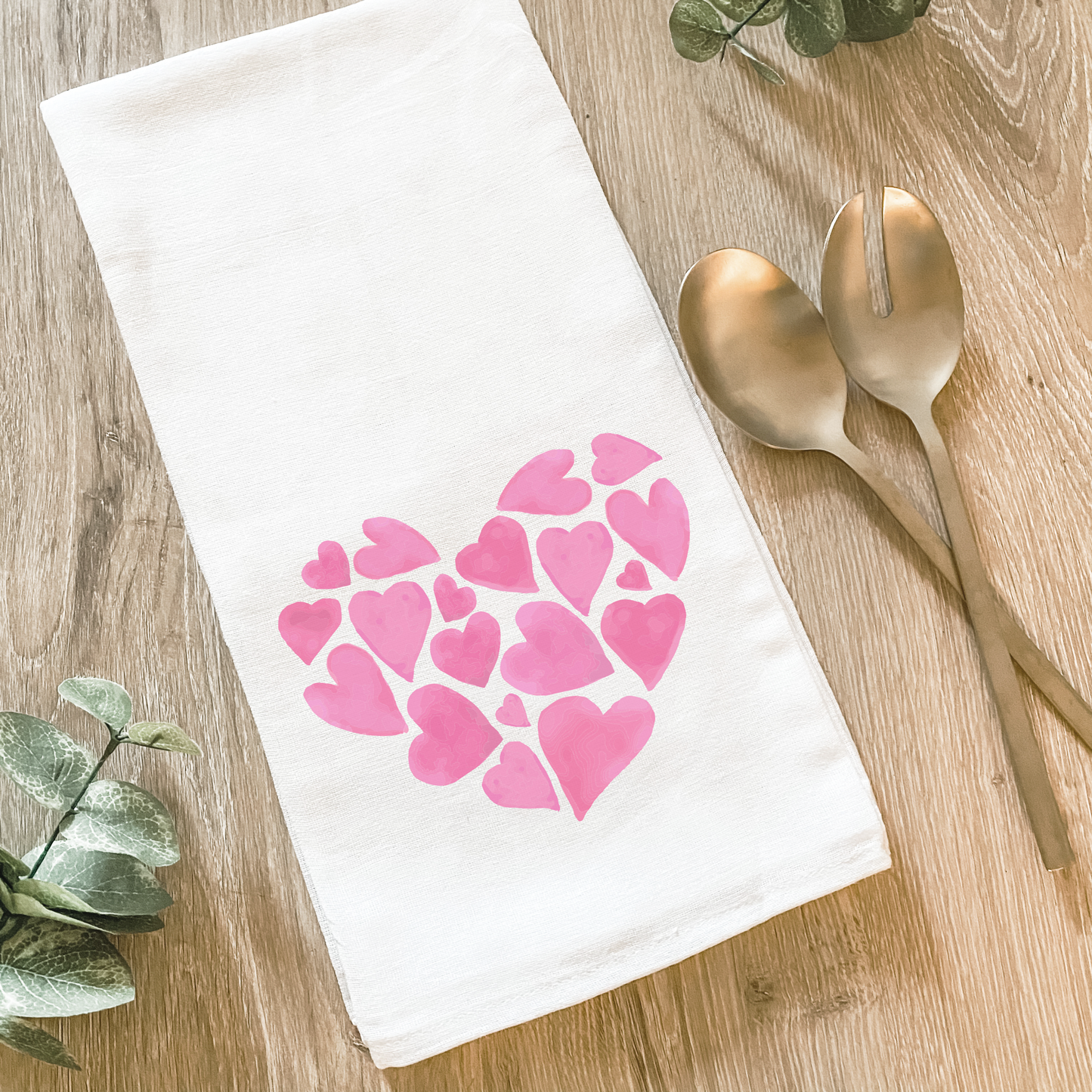 Valentine Hearts - Cotton Tea Towel