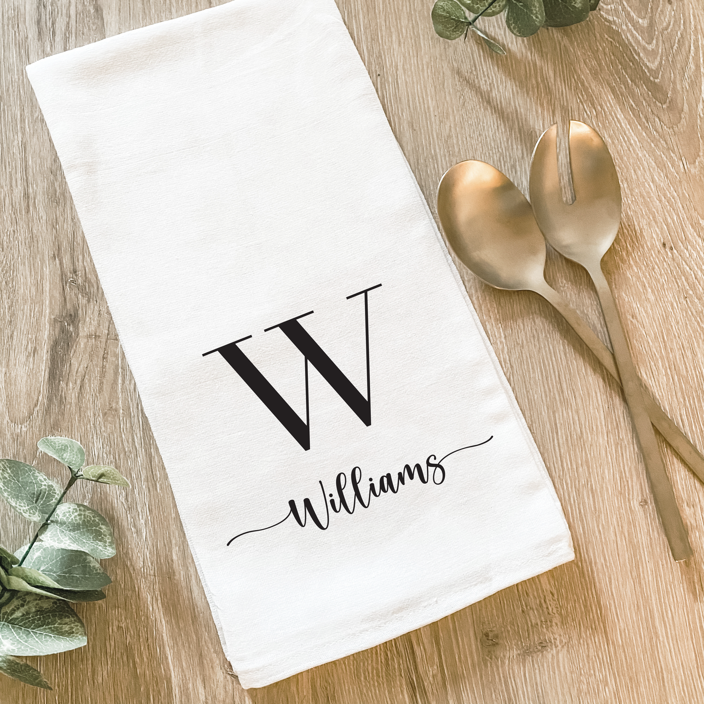 Custom Last Name - Cotton Tea Towel