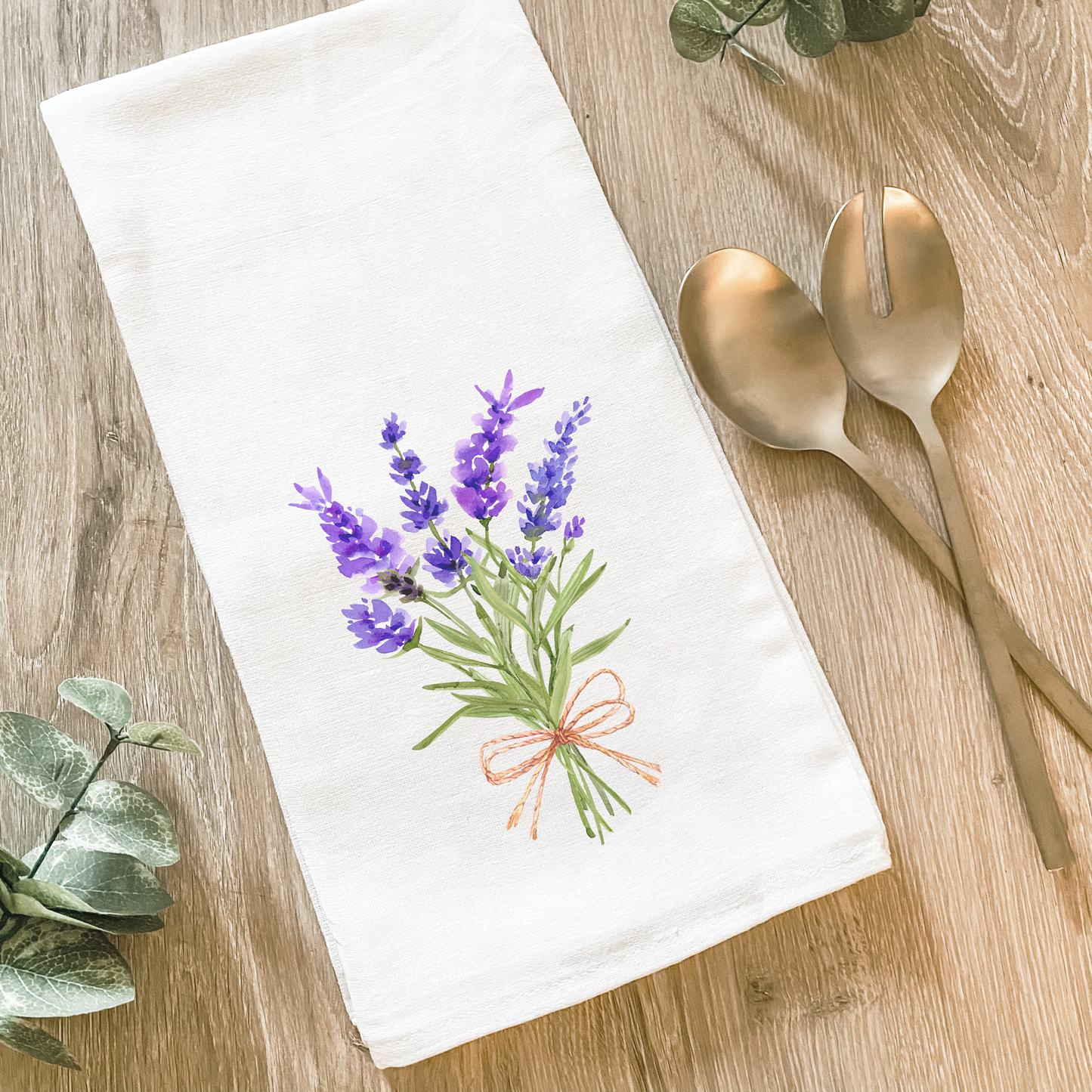 Lavender Flower Bunch - Cotton Tea Towel