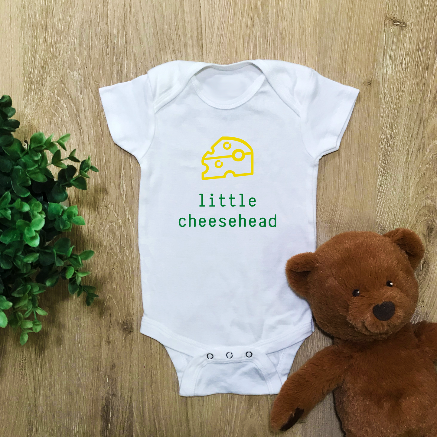 Little Cheesehead - Wisconsin - Baby Bodysuit