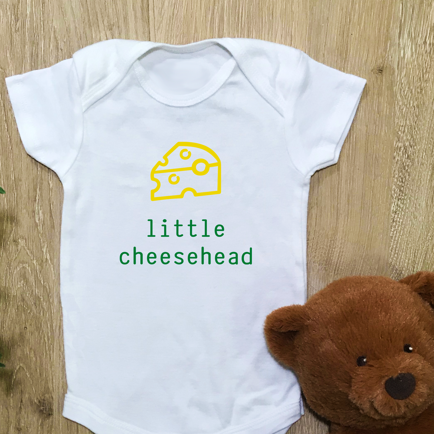 Little Cheesehead - Wisconsin - Baby Bodysuit