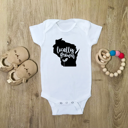 Locally Grown Wisconsin - Baby Bodysuit