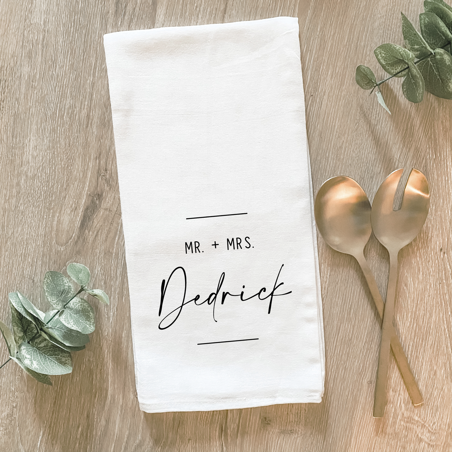 Custom Mr. & Mrs. Wedding - Cotton Tea Towel