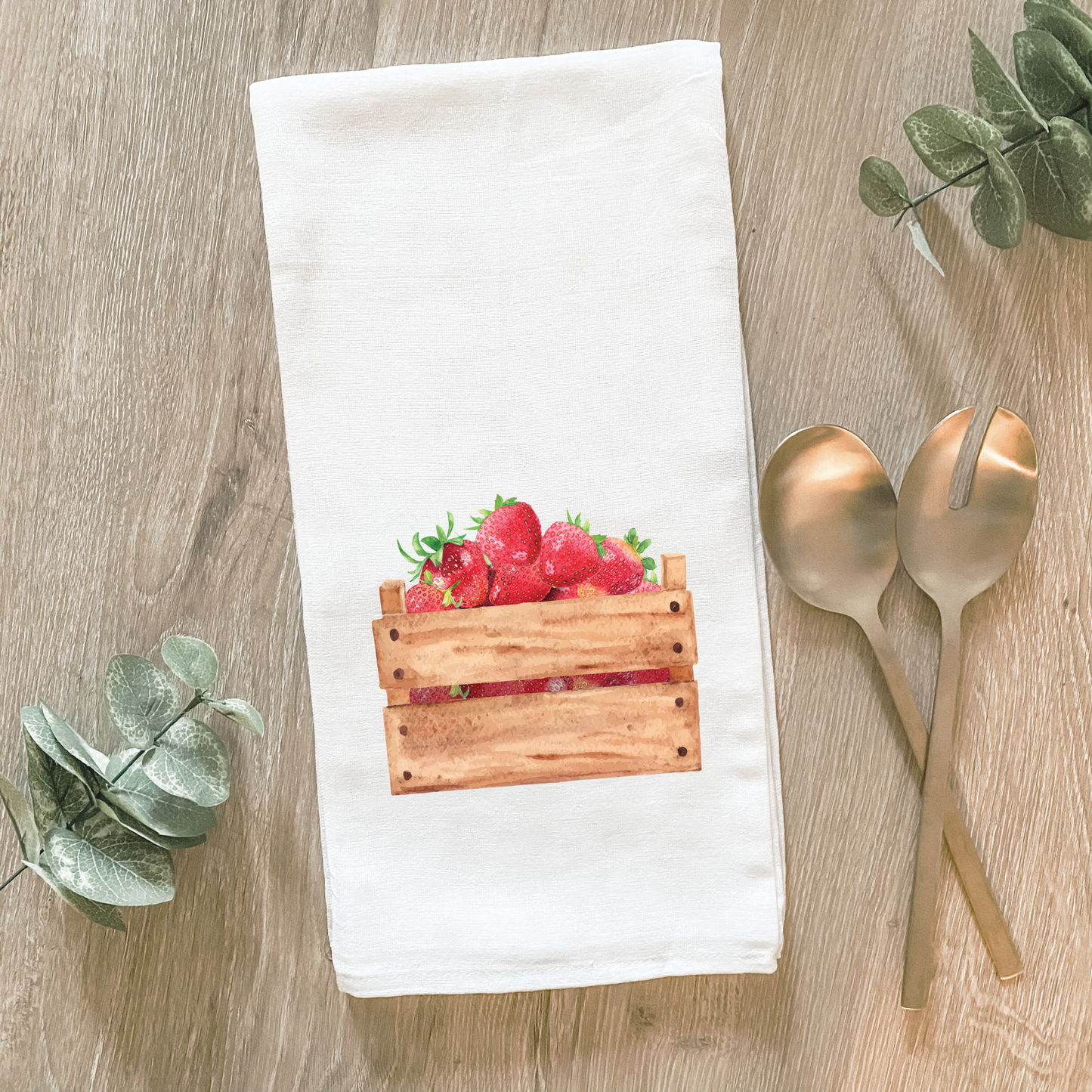 Strawberry Crate - Cotton Tea Towel