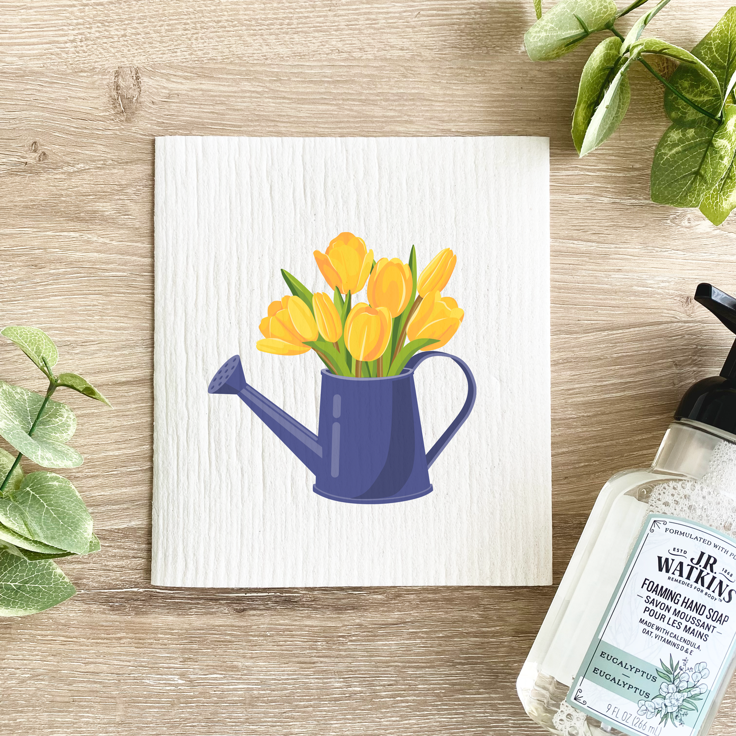 Tulip Watering Can - Swedish Dishcloth