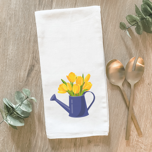 Tulip Watering Can - Cotton Tea Towel