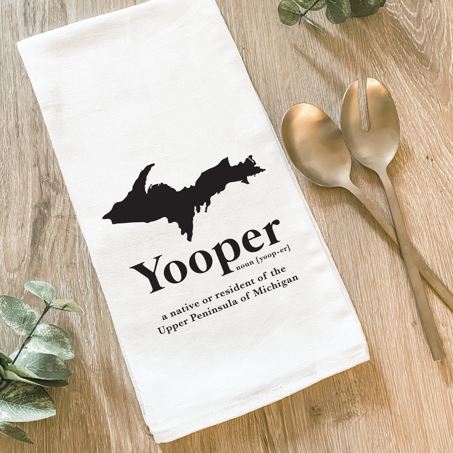 Yooper Upper Michigan - Cotton Tea Towel