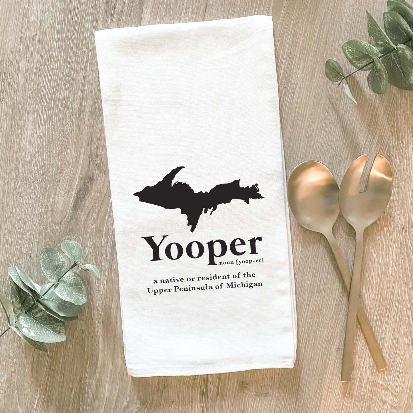 Yooper Upper Michigan - Cotton Tea Towel